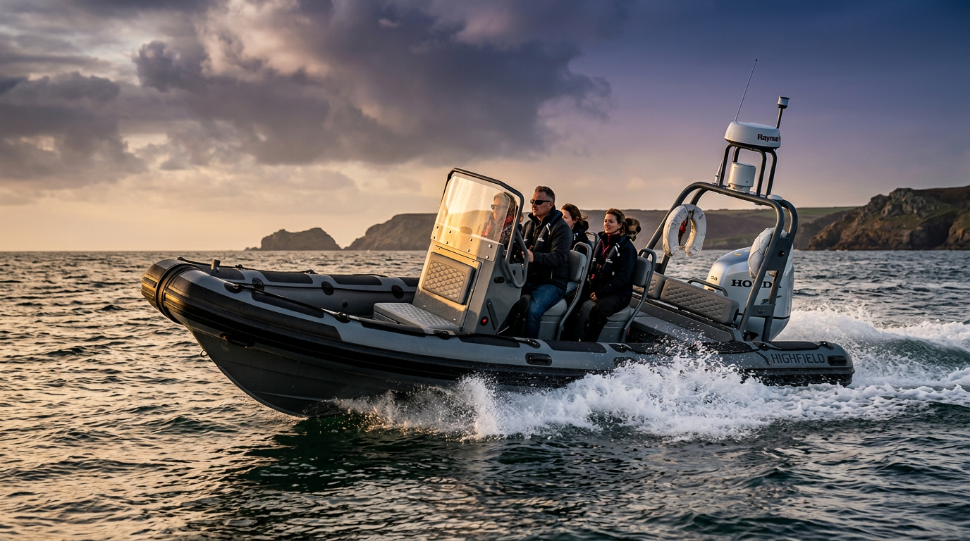 Highfield Patrol 700 RIB on UK coastal water